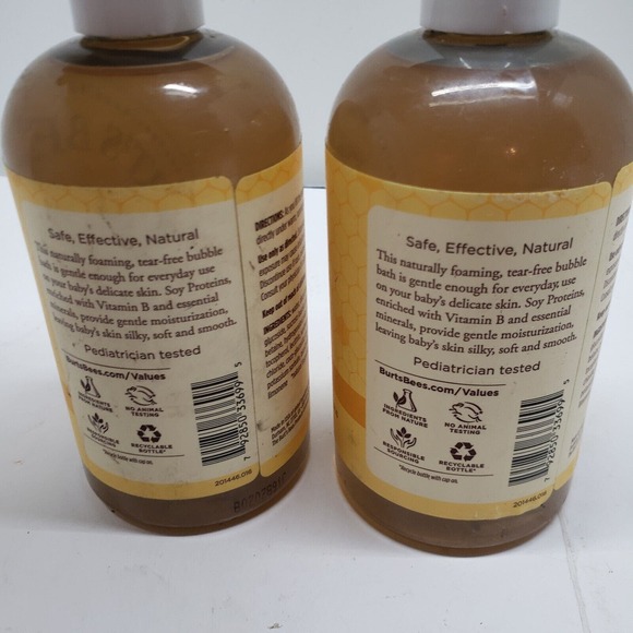 Original 2x Burt’s Bees Baby Bee Bubble Bath Tear Free 12 oz. Clean Bath time - Picture 3 of 6
